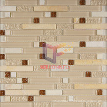 Crystal and Stone Mixed Strip Mosaic Tile (CFS511)